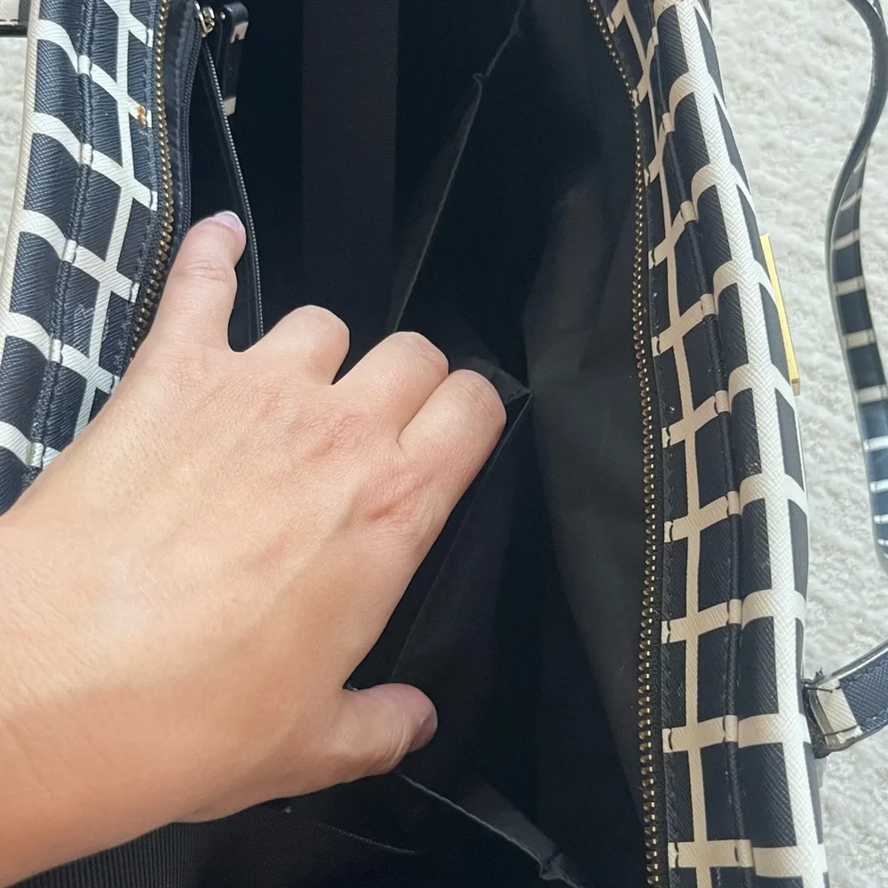 Kate spade Black and White Checkered Tote Bag diaper bag